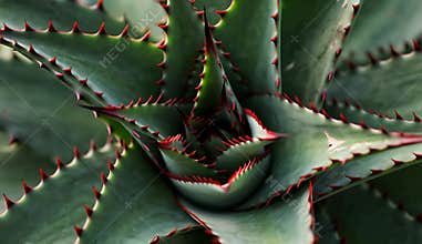 Aloe Vera Plant Close Up Detail