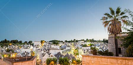Puglia, Alberobello at sunset