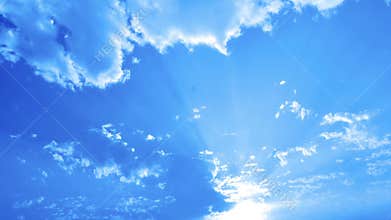 Evening cloudy sky and clouds time lapse