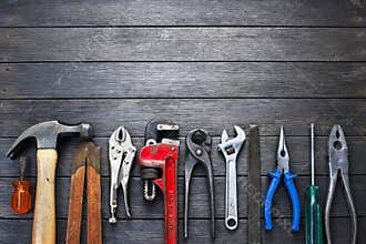 Tools Rustic Wood Background Business Construction