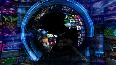 Global News Media Technology Graphics