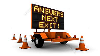 Answers Next Exit - Construction Sign Message