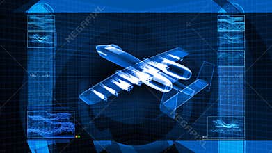 Military Fighter Jet 3D Design Schematic