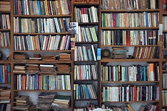 Book case with second hand books
