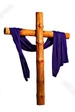 Wooden Cross Isolated