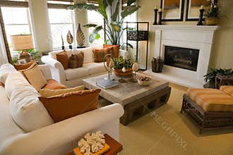 Luxury home living room.