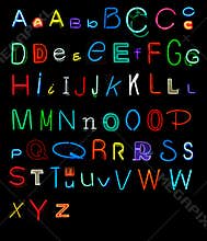 Neon Alphabet