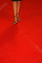 Shoes on red carpet