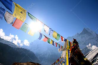 Annapurna trek fishtail on a stunning bluebird day