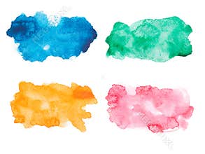 Abstract watercolor aquarelle hand drawn colorful