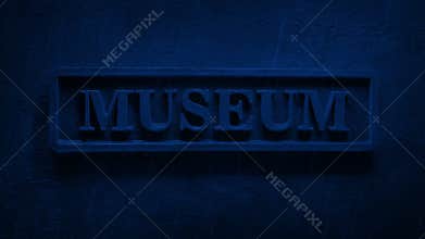 Museum Building In Rain And Lightning At Night