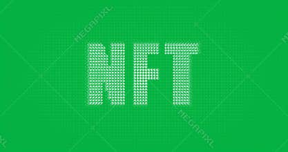 Animation of white nft on transparent background