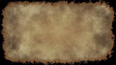 Vintage world map burn