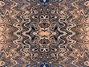 Ornamental wavy lines abstract seamless pattern with vintage effect.