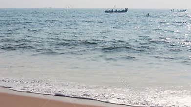 fishermen boats in sea - Kerala India
