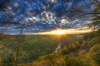 A Spring sunset on Beauty Mountain in West Virginia.