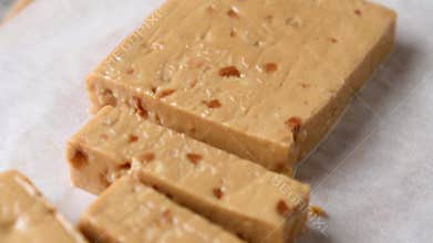 Christmas soft almond nougat bar