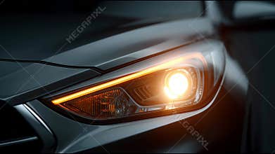 New Car Headlight Design Reveals Bright Illumination Features During Nighttime Testing in Urban Environment