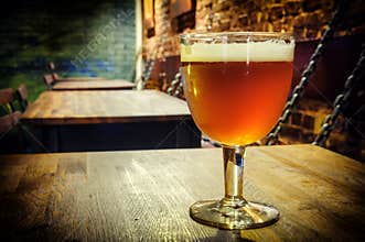 Glass of fresh beer
