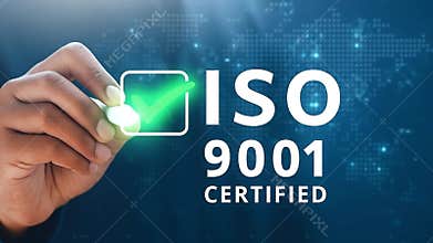 Hand Marking ISO 9001 Certified Quality Standard on Digital Display Interface
