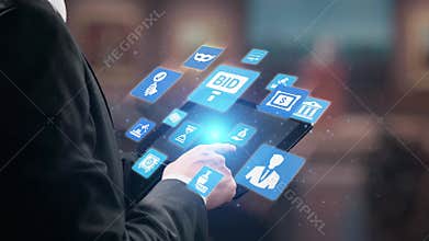 Online auction concept for digital bidding and sales Spire