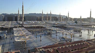 Nabawi Mosque time lapse from dawn to morning