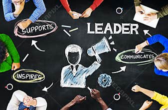 Business People Planning Leadership with Pictures