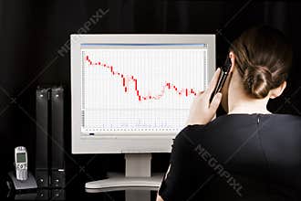 Businesswoman at her workplace