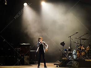 Jagger on stage, Rolling Stones concert, Rome, Italy - June 22nd 2014