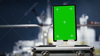 Vertical green screen for mechanical maintenance program on offshore platform