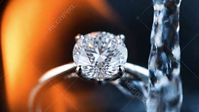 Diamond Ring in Fire and Water - A Symbol of Enduring Love and Strength