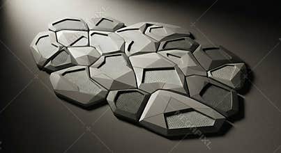 Abstract Geometric Rock Formation with Polygonal Facets