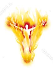 The Human Aura Fire Silhouette
