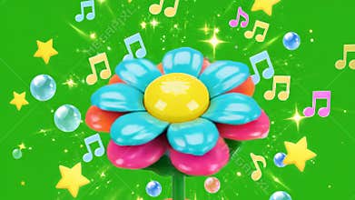 Colorful Musical Flower Toy with Sparkling Effects