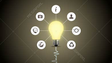 Creative light bulb abstract infographic