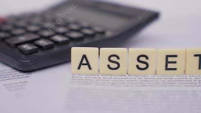 Word ASSET with Calculator and Indian Rupees