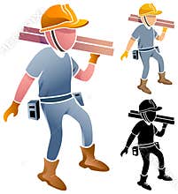 Strong construction worker