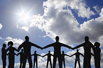 People circle group