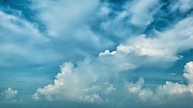 Picturesque sky with clouds. Timelapse