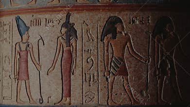 Ancient Egyptian Art on a Pot in Morocco: Hieroglyphs and Figures