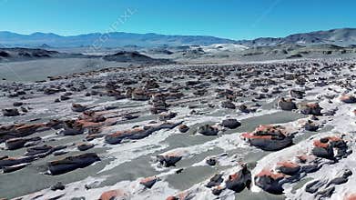 Aerial view of Campo de Piedra Pómez in Antofagasta de la Sierra, Argentina