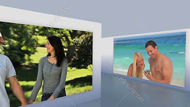Montage of in love couples