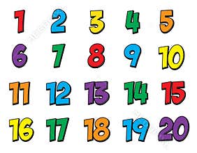 Colorful Number Set 1-20