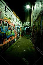 Graffiti Alley at Night