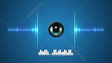 Sound Wave Background Stock Animation