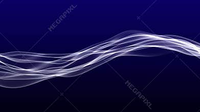 Blue light waves background