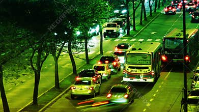 Urban traffic timelapse