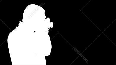 Man Taking Picture with Camera (Silhouette)