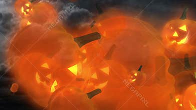 Halloween Jack-o'-lantern Pumpkins Flying