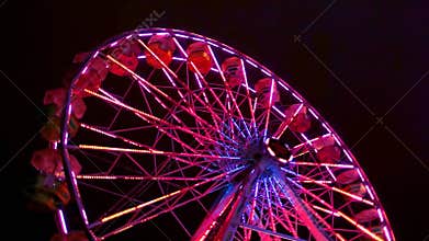 Ferris Wheel Carnival Ride at Night
